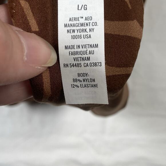 Offline by Aerie Sports Bra Women's Large Brown Real Me Medium Support Stretch - Picture 5 of 7